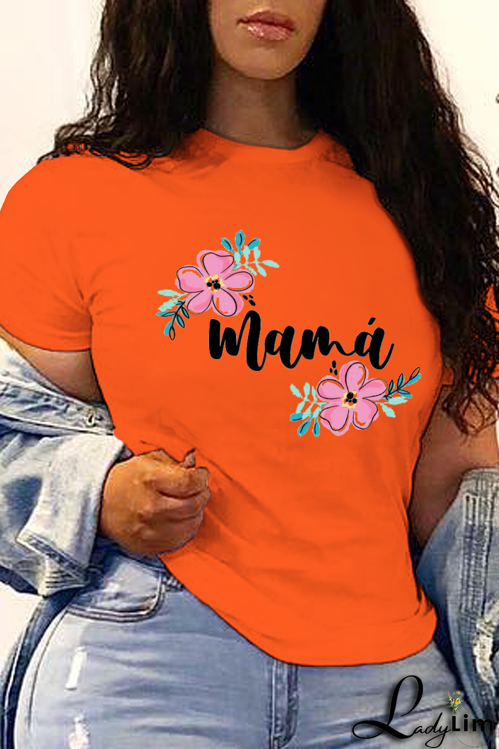 Red Street Vintage Print Patchwork Letter O Neck T-Shirts