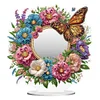 DIY Flowers Butterfly Diamond Painting Acrylic Mirror Desktop Ornaments