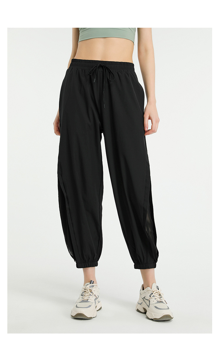  thdmladies Plus Size Nude Quick Dry Loose Yoga Pants Belt pockets thedmladies