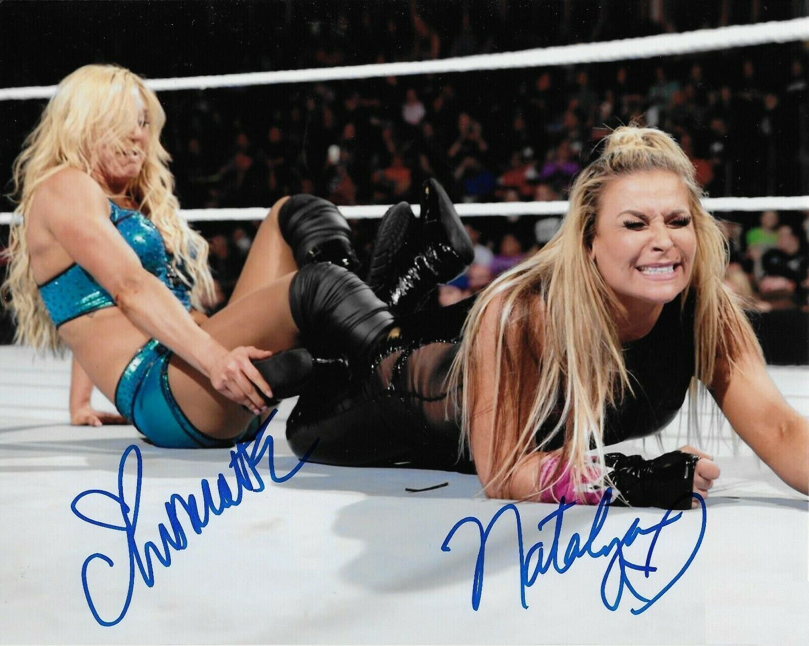 CHARLOTTE FLAIR & NATALYA WWE WWF Diva Autographed Signed 8x10 Photo Poster painting REPRINT