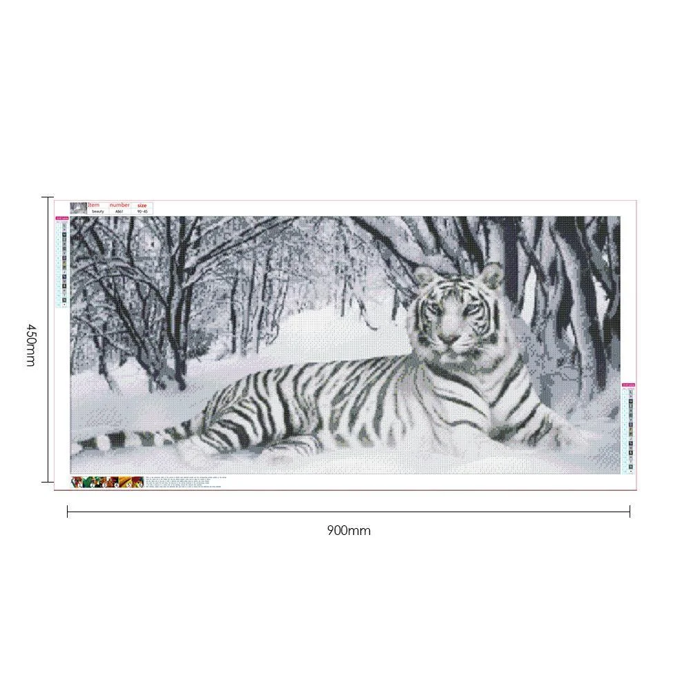 Diamond Painting - Full Round Drill - Tiger(Canvas|90*45cm)