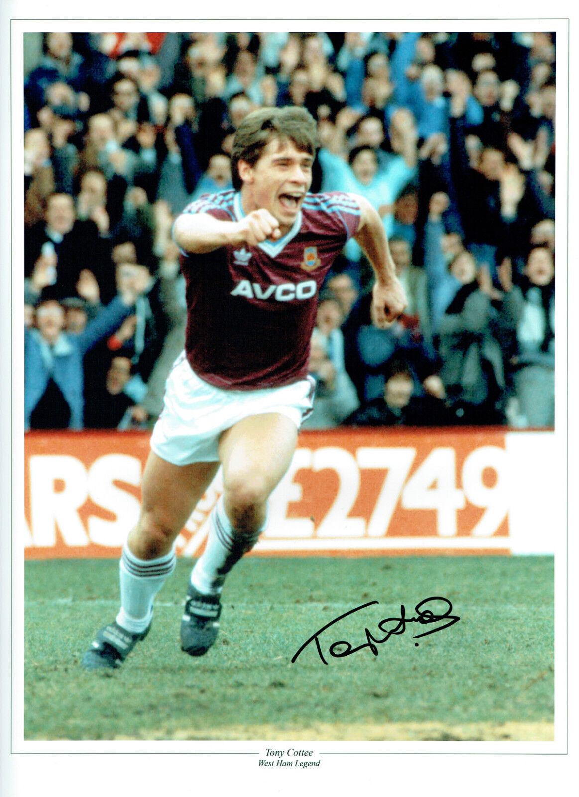 Tony COTTEE West Ham United Legend Signed Autograph 16x12 HUGH Photo Poster painting AFTAL COA