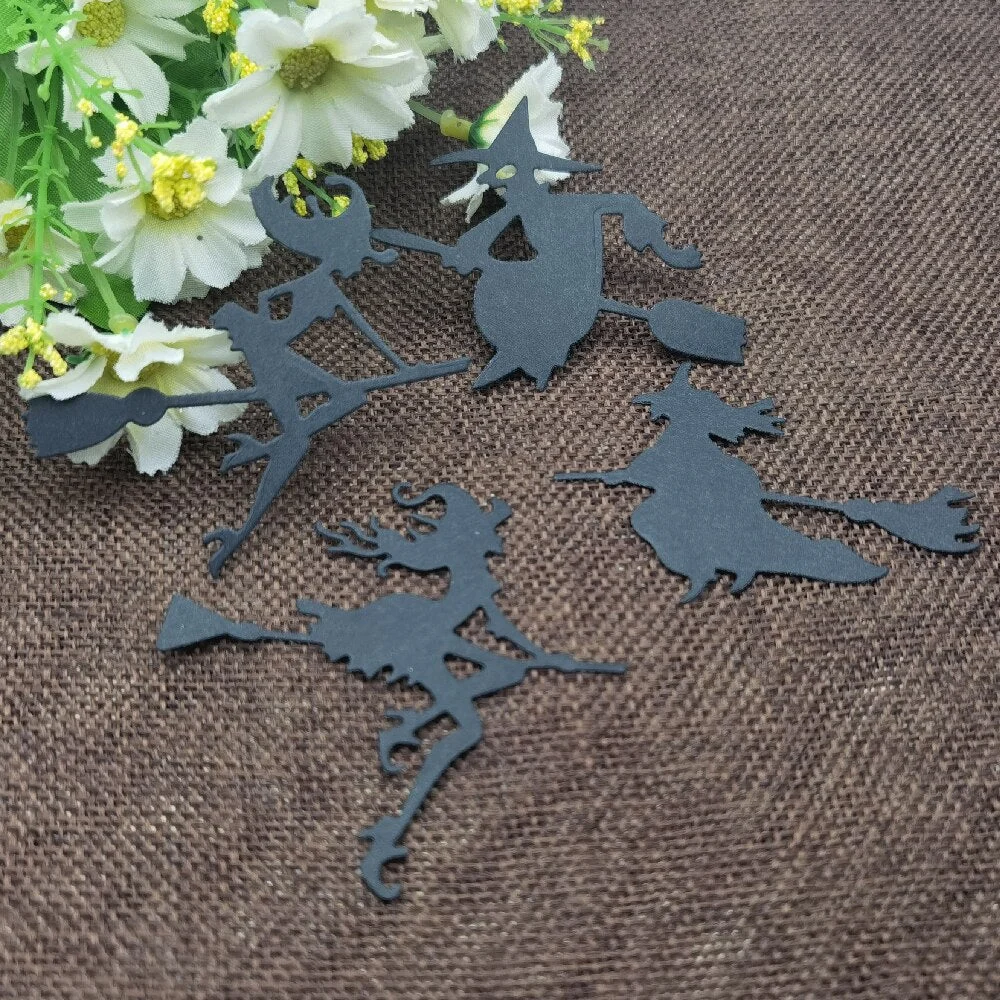 Halloween witch card Metal Cutting Dies Stencils For DIY Scrapbooking Decorative Embossing Handcraft Die Cutting Template