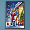 Diamond Painting -DIY Round Drill Christmas Cat(40x60cm)
