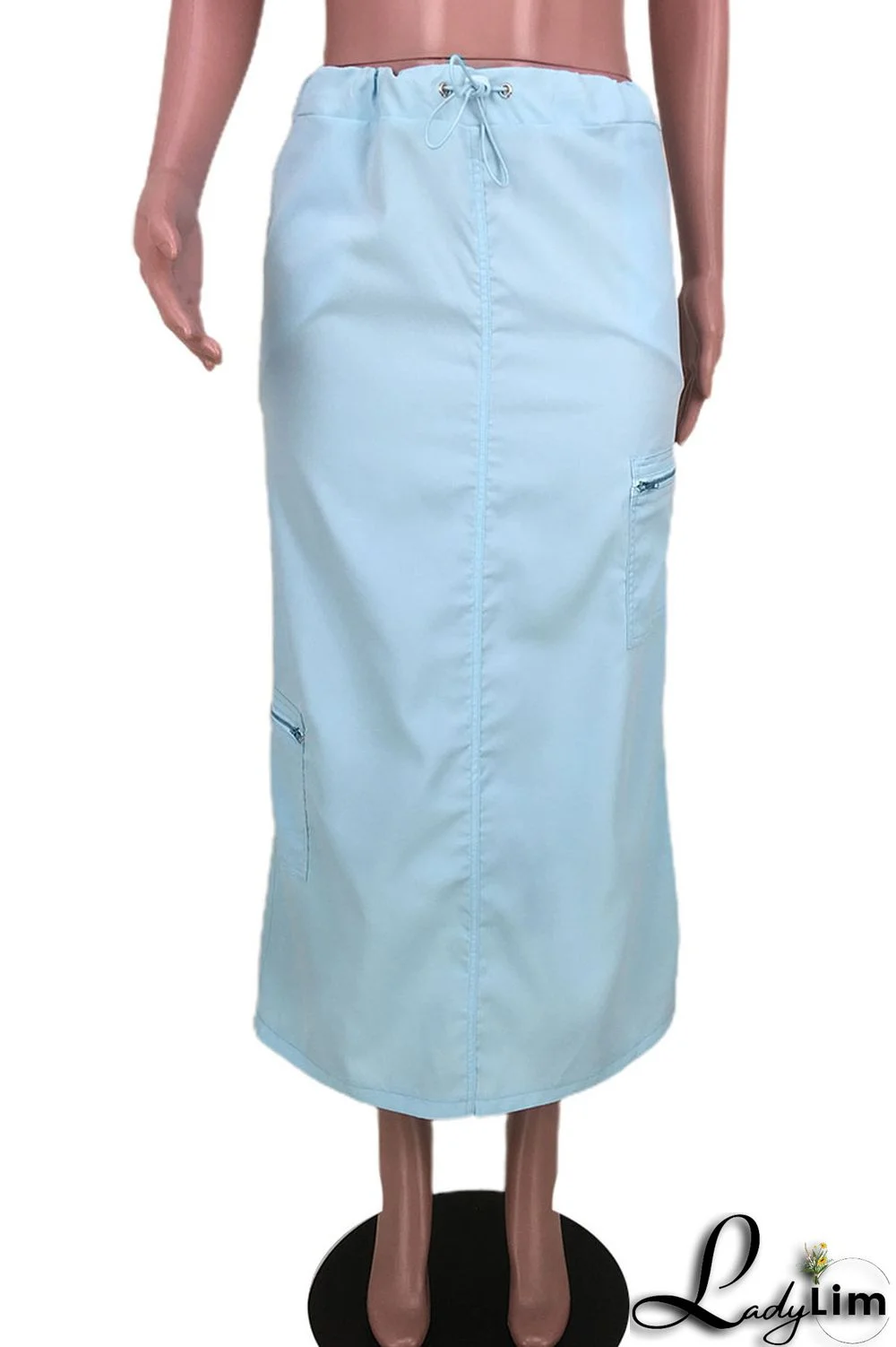 Black Casual Street Solid Patchwork High Waist Straight Solid Color Bottoms