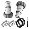 Threaded Connection Pumps Leak-proof Pool Hose Conversion Connector for 1.5&1.25 Inch Hoses Multi-Use for Swimming Pools Outdoors Activities Water Play