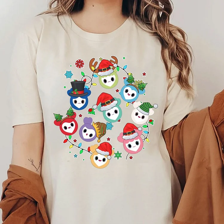 TWICE Lovelys Characters Face Christmas T-Shirt