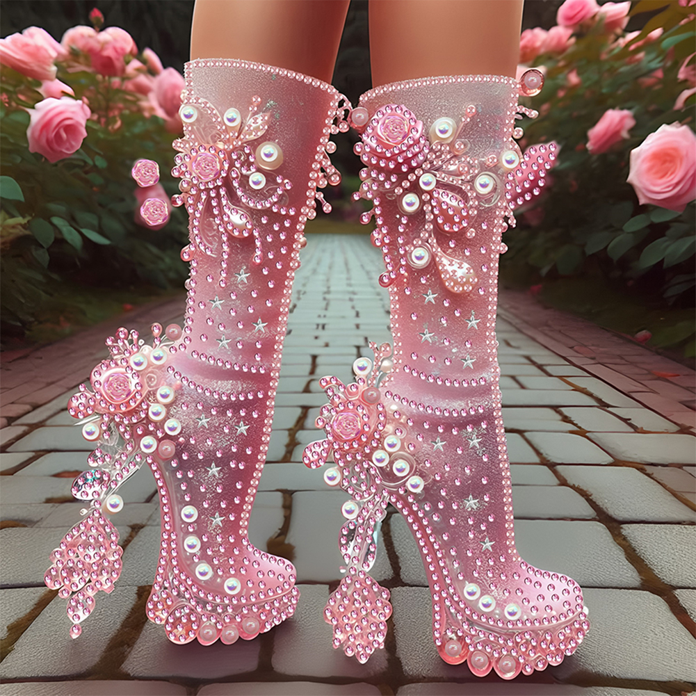 Exquisite High Heels 30*30cm(canvas) special shaped drill diamond painting