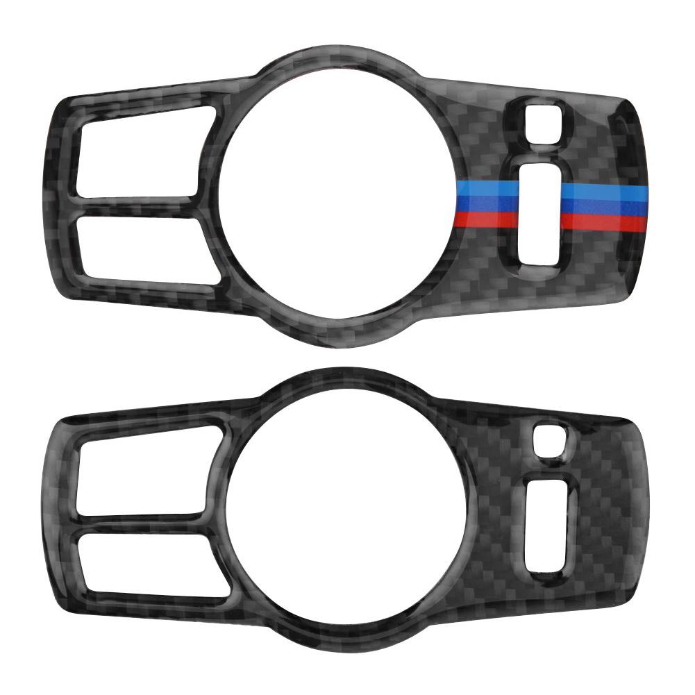 

Carbon Fiber Headlight Switch Button Cover Trim Sticker for BMW F10 F07 F01, Bmw color, 501 Original