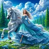 Princess Riding Horse-Full Round Diamond Painting 40*40CM