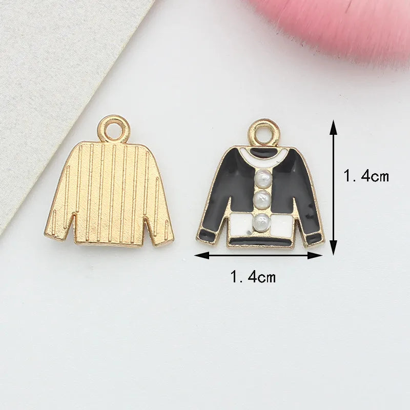 10 PCS/Package 1.5 * 20mm 14 * 14mm 7 * 12mm Alloy Rhinestones Pearl Number Heart Shape Bow Knot Polished Pendant