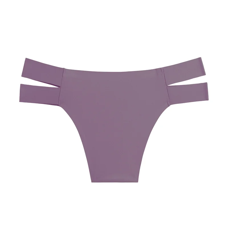 Billionm Women Sexy Panties Solid Color Low Waist Briefs Waist Slit Breathable Underwear Female Summer Seamless Cool Underpants Lingerie