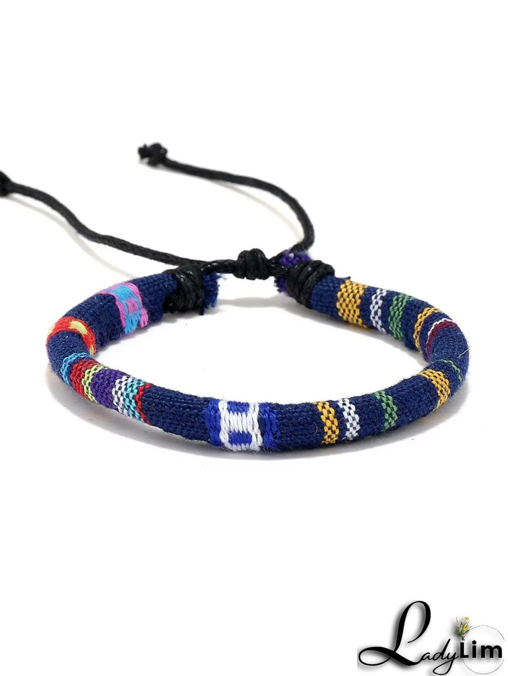 Multicolor Ethnic Style Drawstring Boho Bracelet