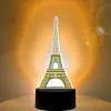 DIY Diamond Painting 7 Color Night Light Lamp Home Decoration Ornament Gift Kit(Eiffel Tower)