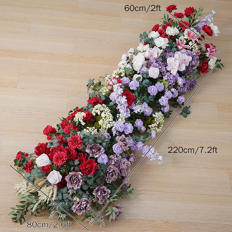 A8129 Wedding Stage Background Floral Row Arrangement