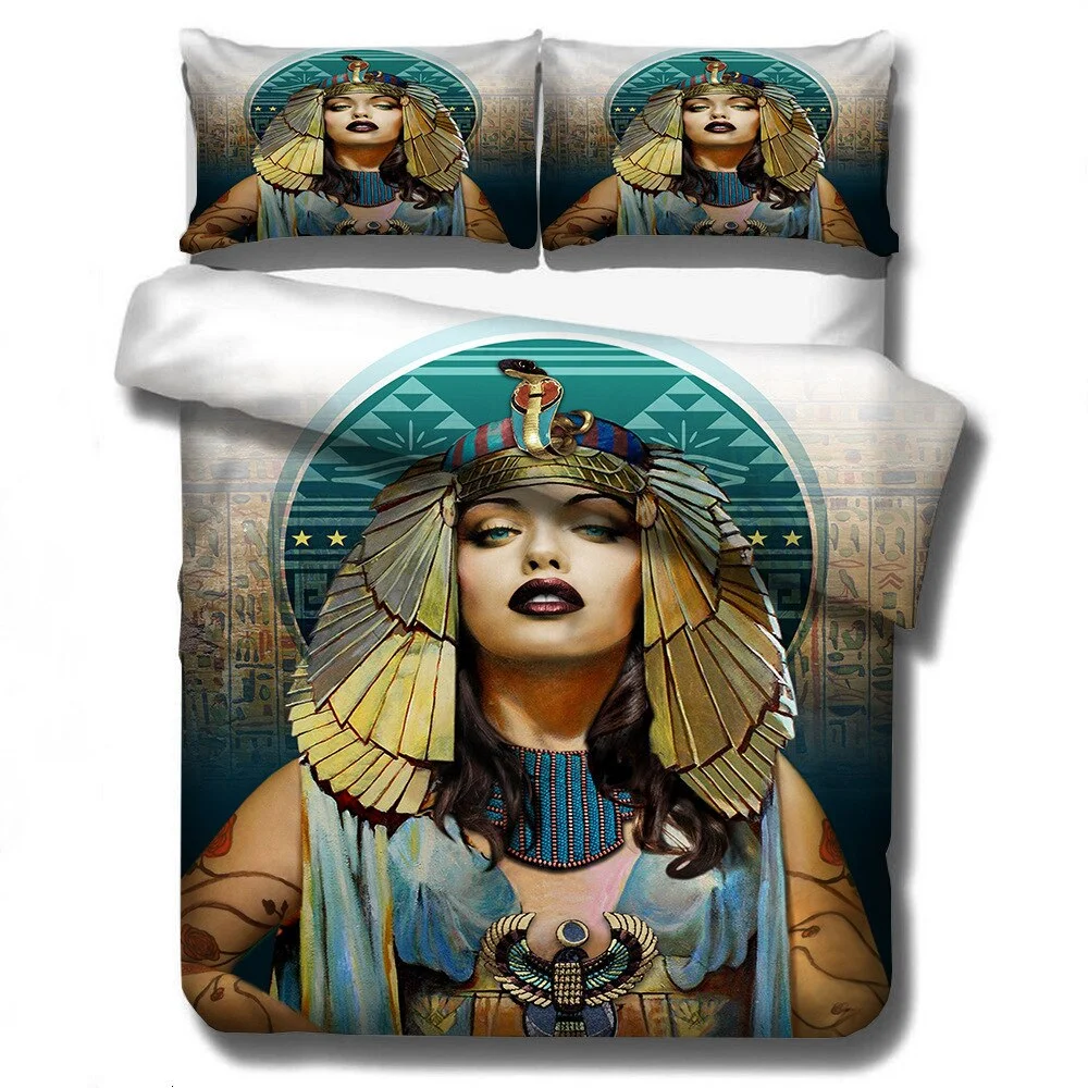 Bedding Set 3D Printed Egypt Fa Lao For Home Duvet Cover Set With Pillowcase 11 Sizes Bedclothes 2/3Pcs Luxury Home Textile