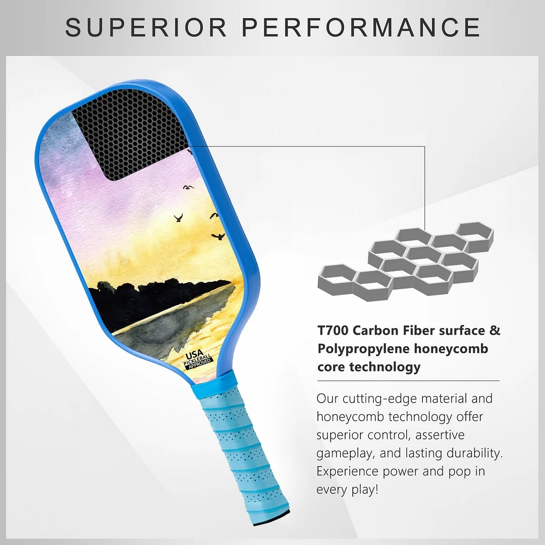 Original Paddle (16mm) T700 Sandblasted Carbon Fiber-Playful Paint Paddle