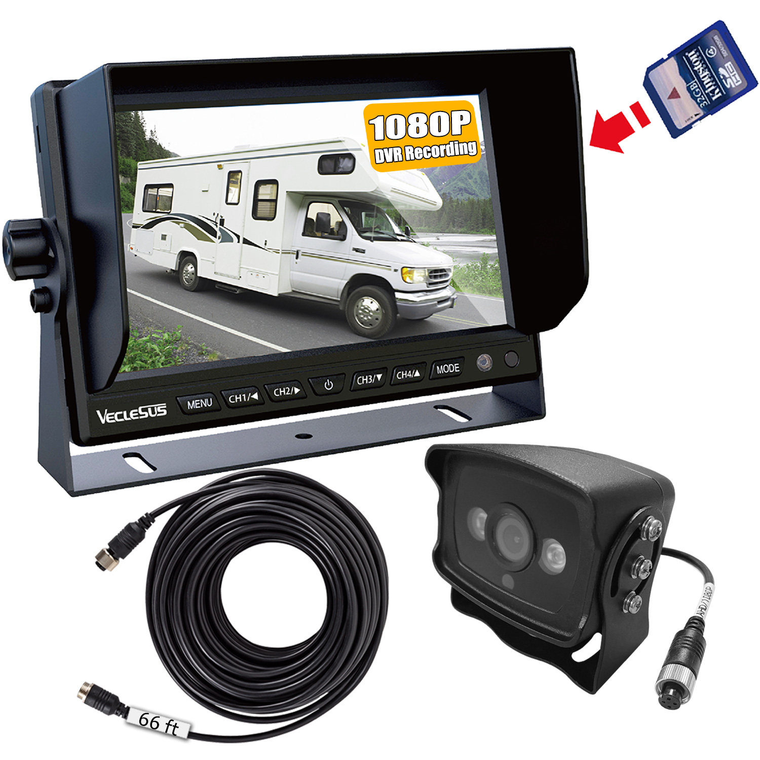 Veclesus VMQD Backup camera with recording system VECLESUS® Rear View Safety GING