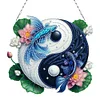 Acryl Yin Yang Diagramm von Fischen, die im Wasser spielen - 5d DIY Handwerk Anh&auml;nger