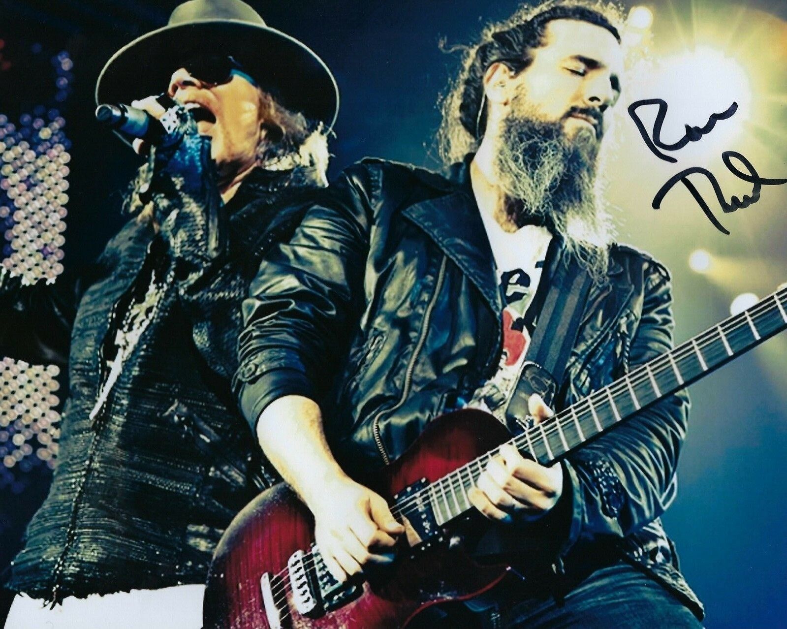 GFA Guns N' Roses * RON BUMBLEFOOT THAL * Signed 8x10 Photo Poster painting PROOF R1 COA