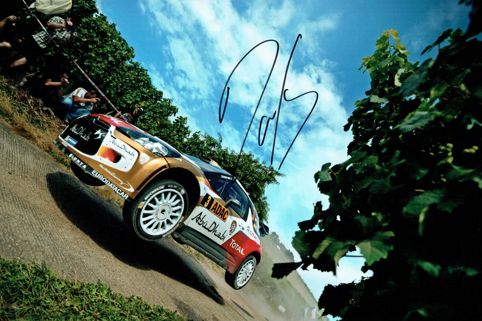 Daniel SORDO SIGNED WRC Rally Car AUTOGRAPH 12x8 TOTAL Driver Photo Poster painting AFTAL COA