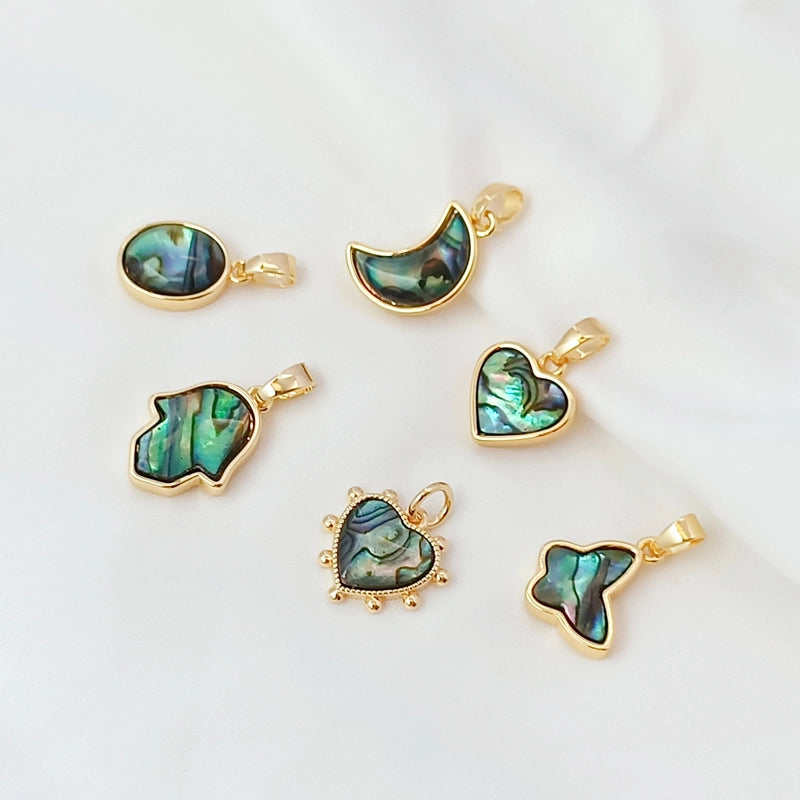 1 Piece 15*12mm Copper Shell Star Moon Butterfly Pendant Jewelry Accessories