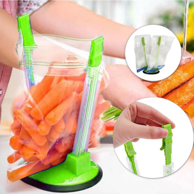Food Storage Bags Clip Racks Holder