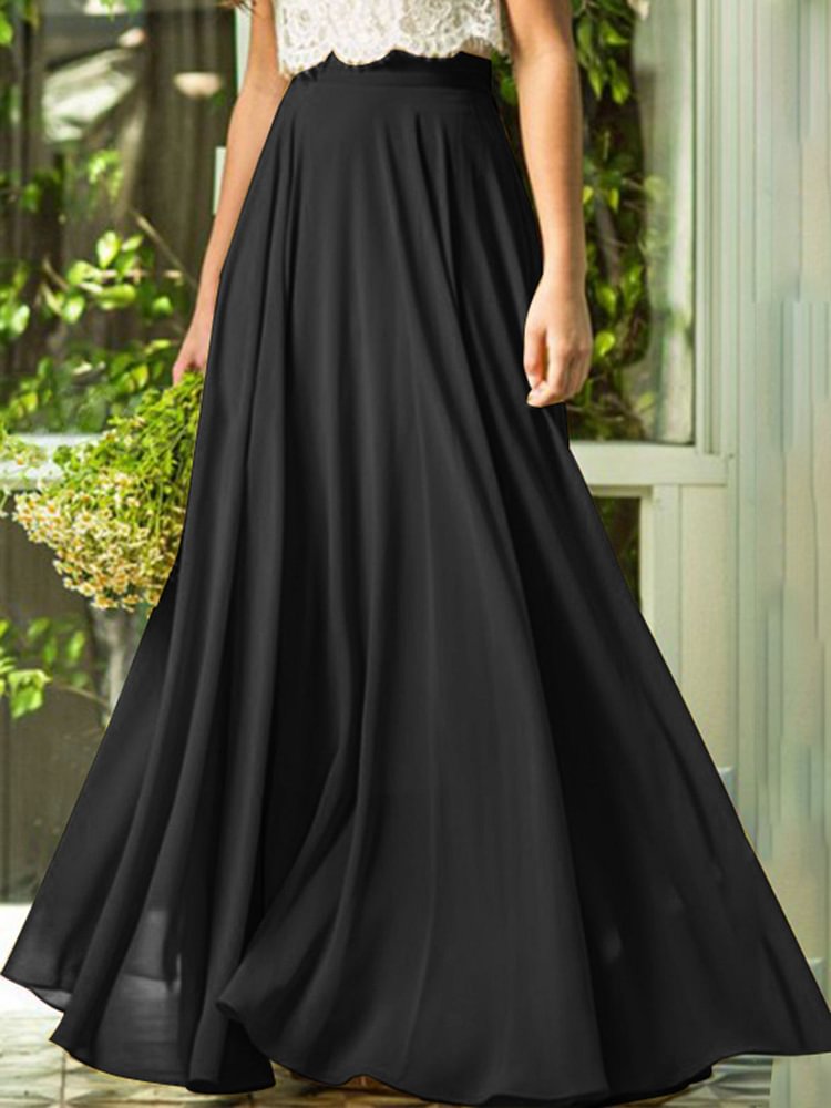 Solid Color Women's Skirt QueenFunky