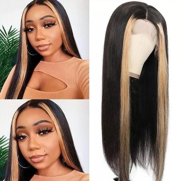 13x4 Lace Front Wig Highlights Hair TL27 Lace Wig Straight Hair US Mall Lifes