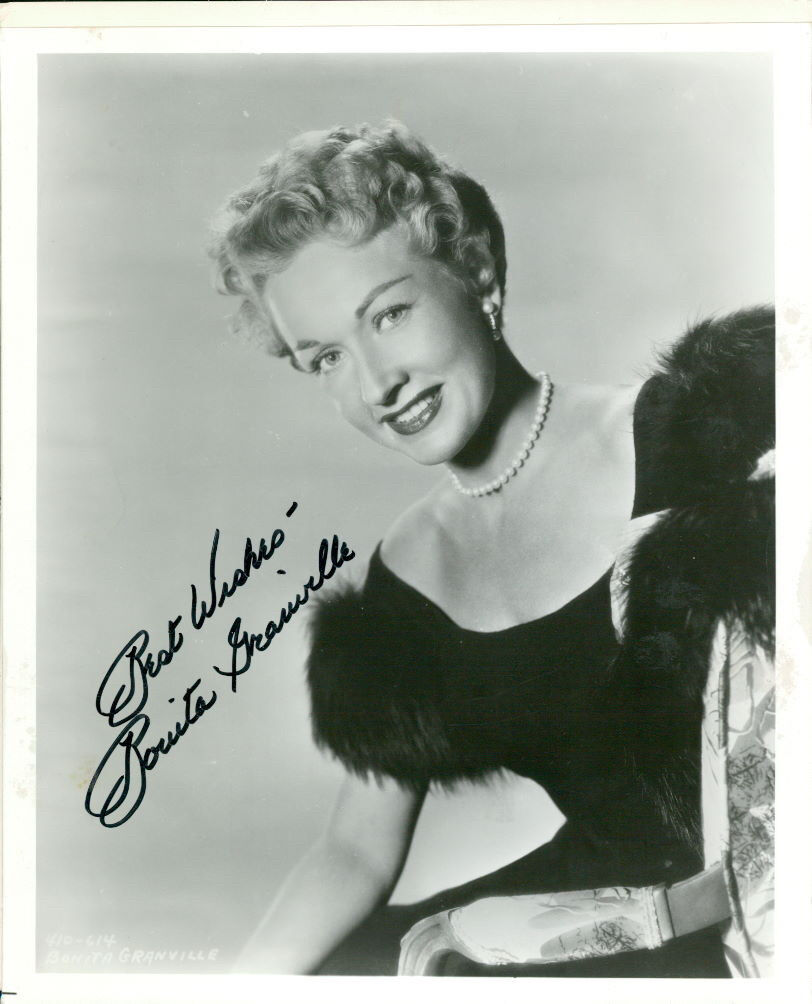 Bonita Granville (Vintage) signed Photo Poster painting COA