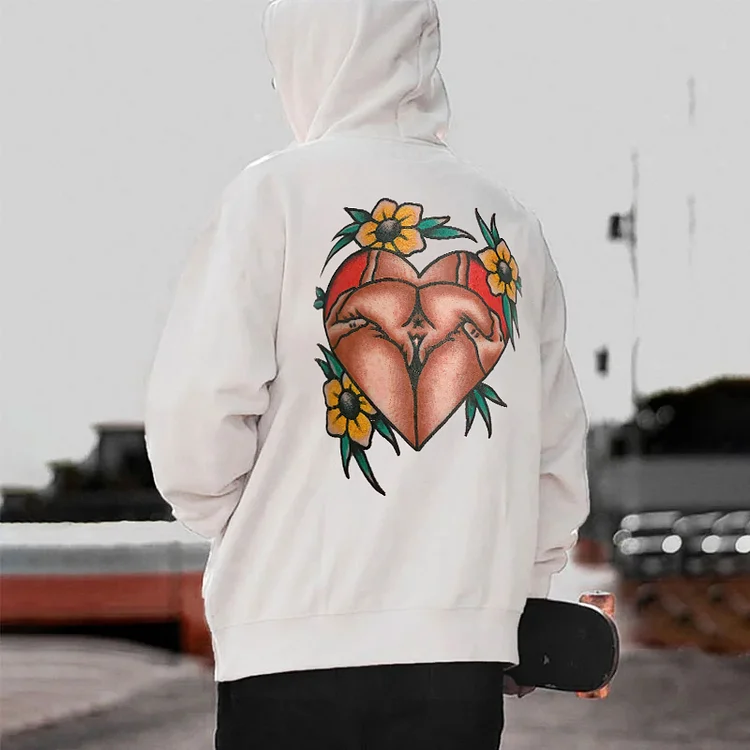 Open To Take A Look Print Men's Hoodie