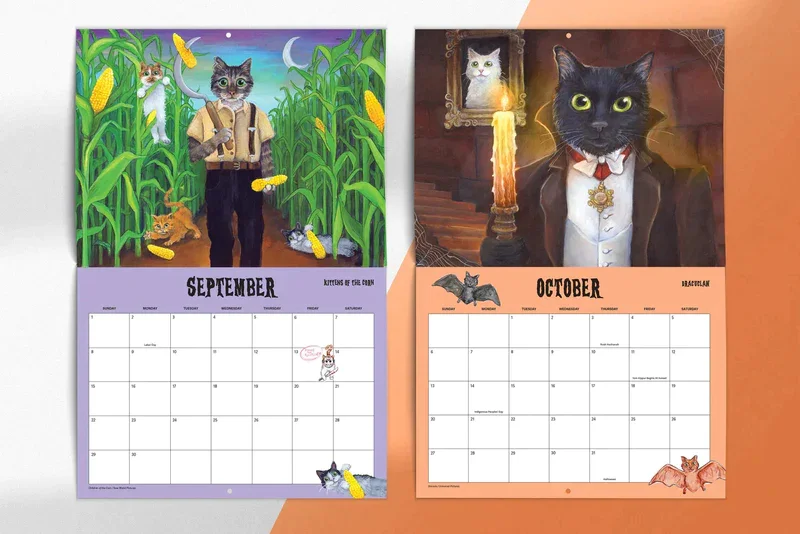 Scaredy Cats 2025 Monthly Calendar