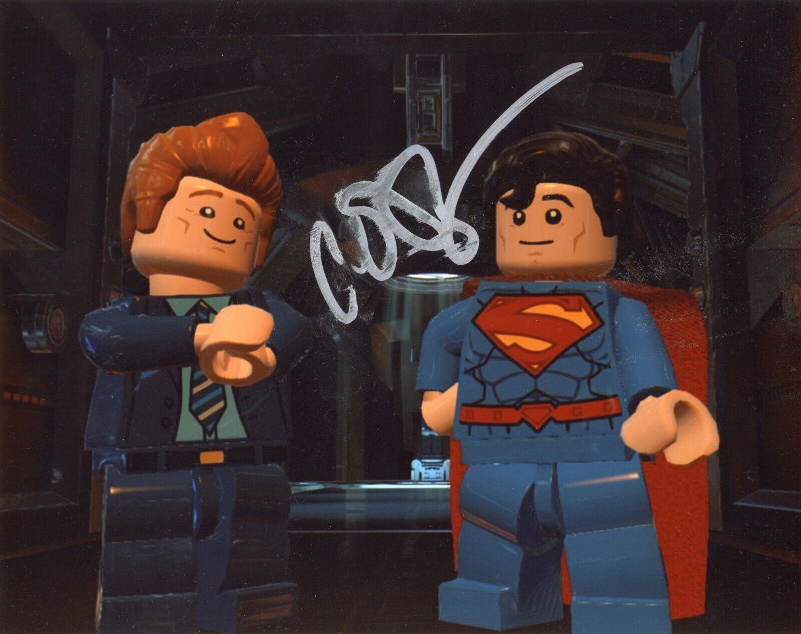 ~~ CONAN O'BRIEN Authentic Hand-Signed LEGO BATMAN 3