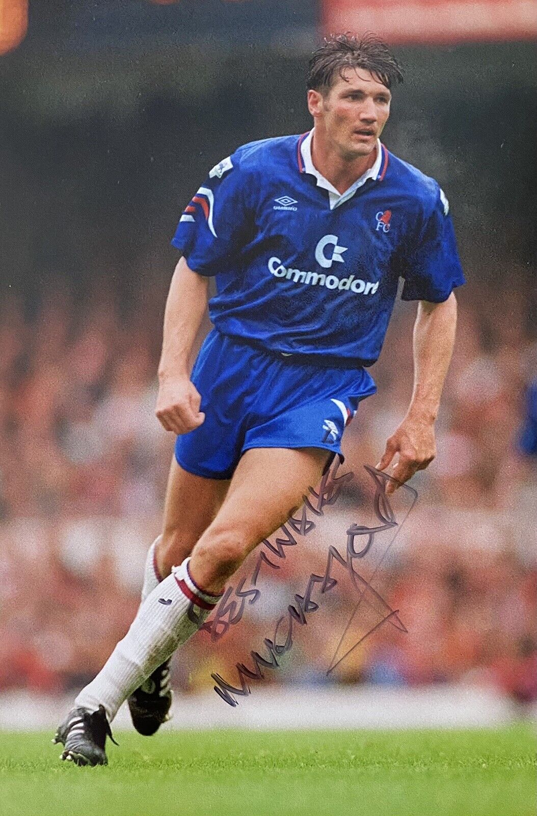 Mick Hartford Genuine Hand Signed Chelsea 12x8 Photo Poster painting