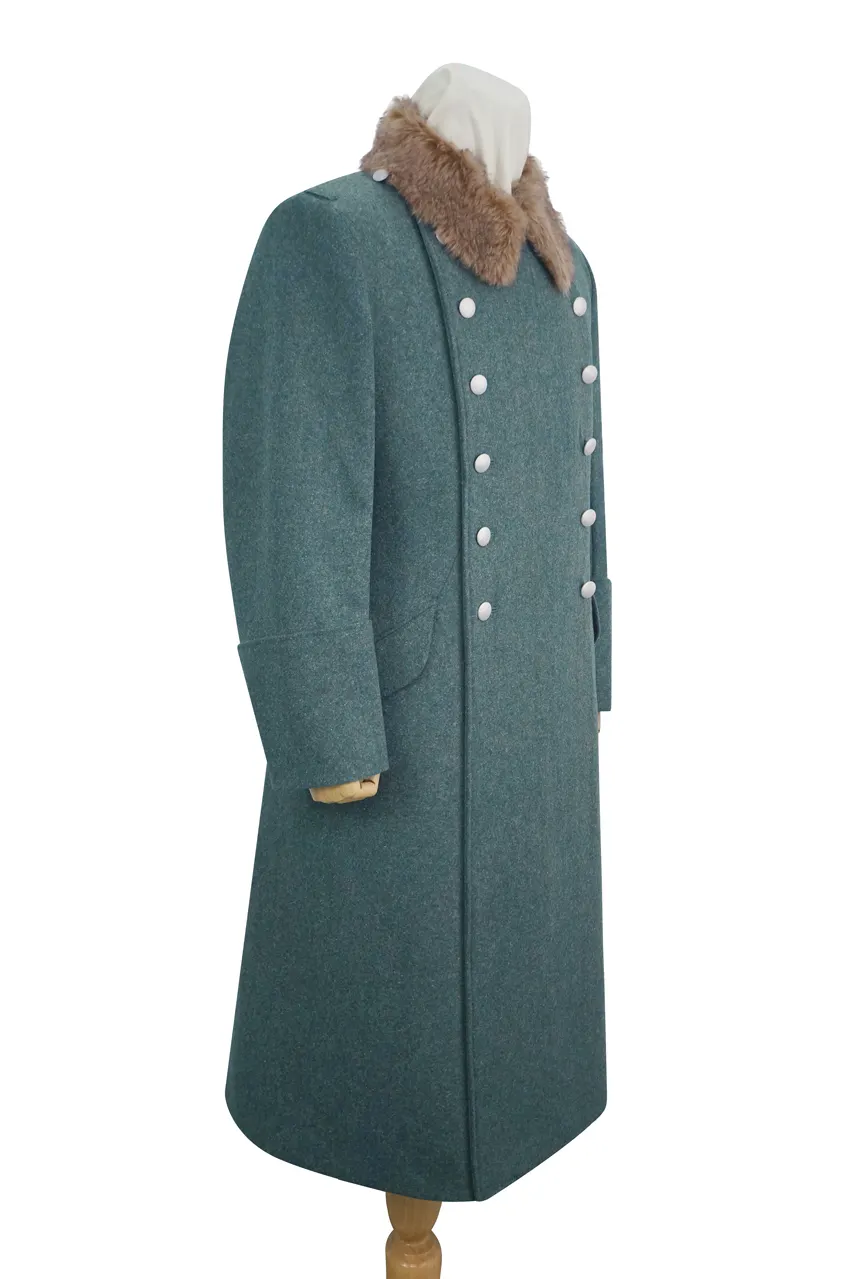   Polizei German Officer Fur Collar Wool Greatcoat German-Uniform