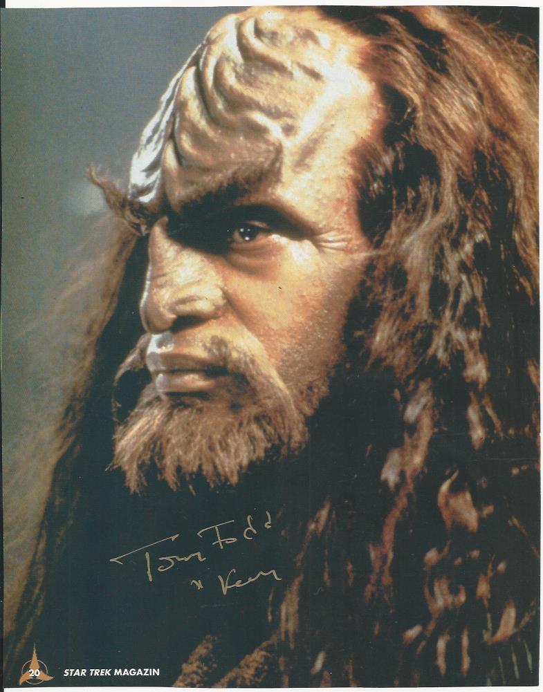 Tony Todd - Star Trek TNG signed Photo Poster painting