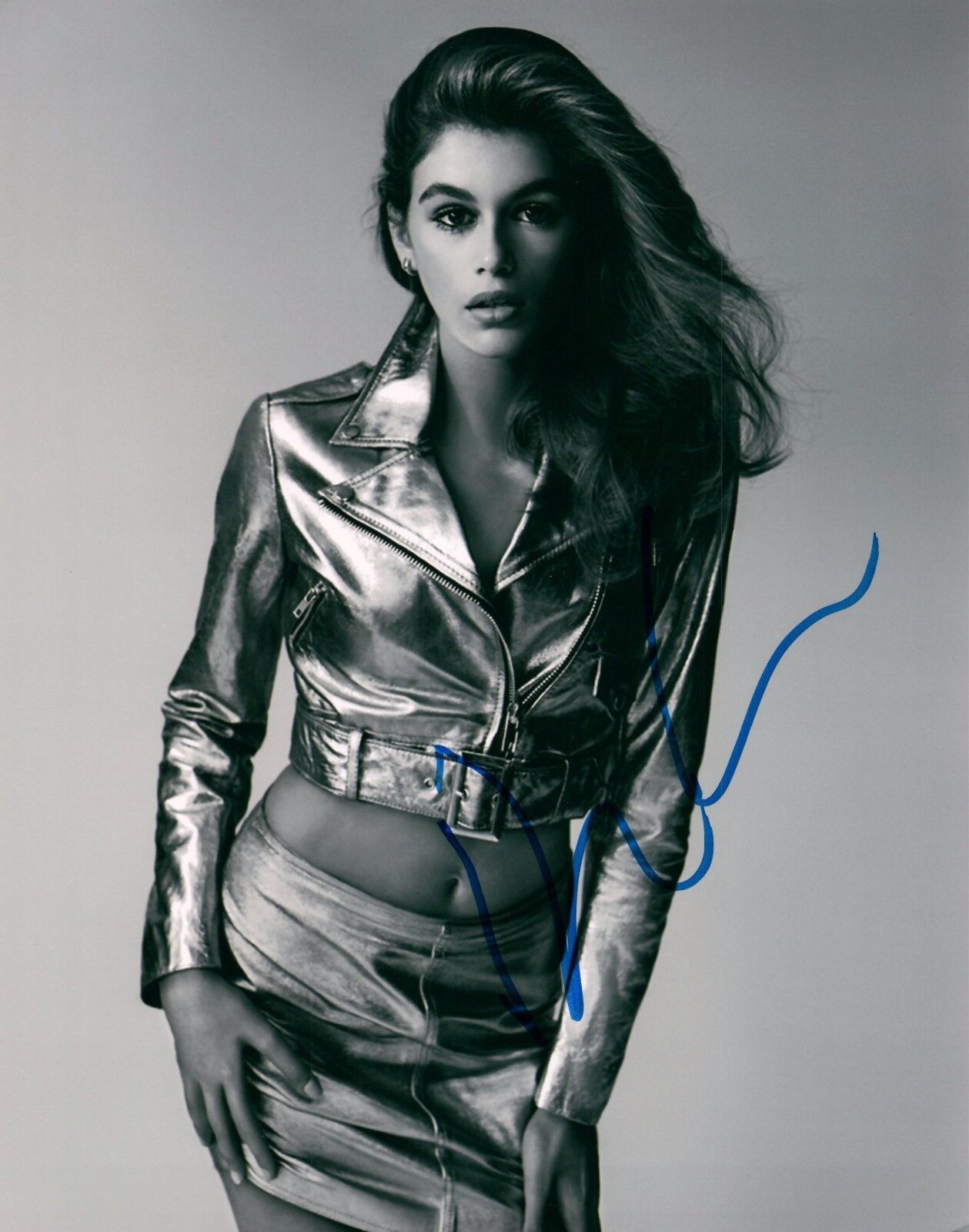 Kaia Gerber IMG Hott Model Signed 8x10 Photo Poster painting COA Cindy Crawford Daughter 11