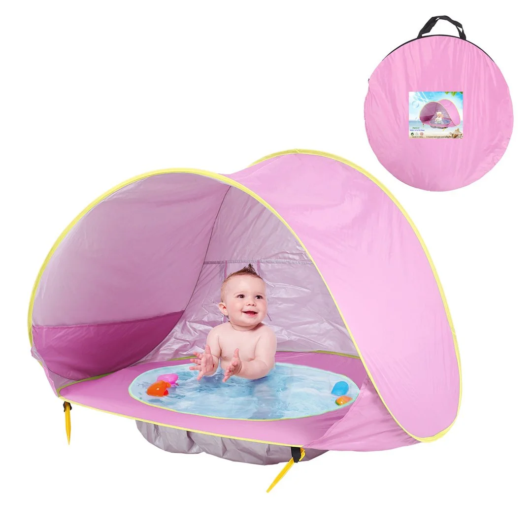 Pop Up UV Protection Baby Beach Shelter Tent with Folding Pool
