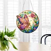 5D Diamond Painting Double Sided Effect  Stained Glass Panel Decorative Home Garden Decoration Hanging Kit(Butterfly)