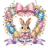 Diamond Painting Acrylic Single Side Drill Easter Rabbit Pendant Charms Kits for Adults Home Window Decor