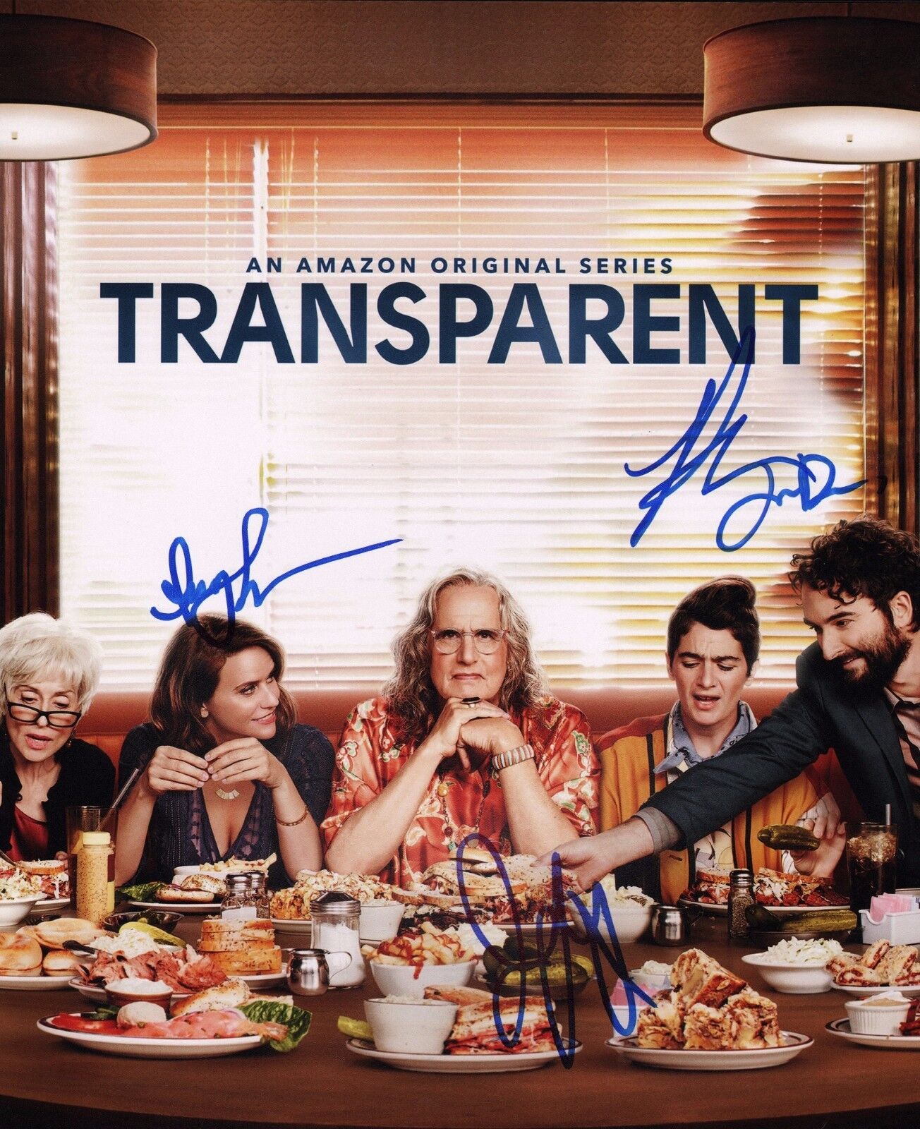 ~~ TRANSPARENT Cast(x4) Authentic Hand-Signed Jeffrey Tambor