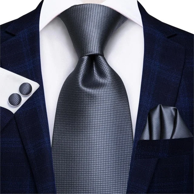 Hi-Tie 8.5cm Business Black Solid Paisley 100% Silk Men's Tie Neck Strip Ties for Men Formal Luxury Wedding Neckties Gravatas