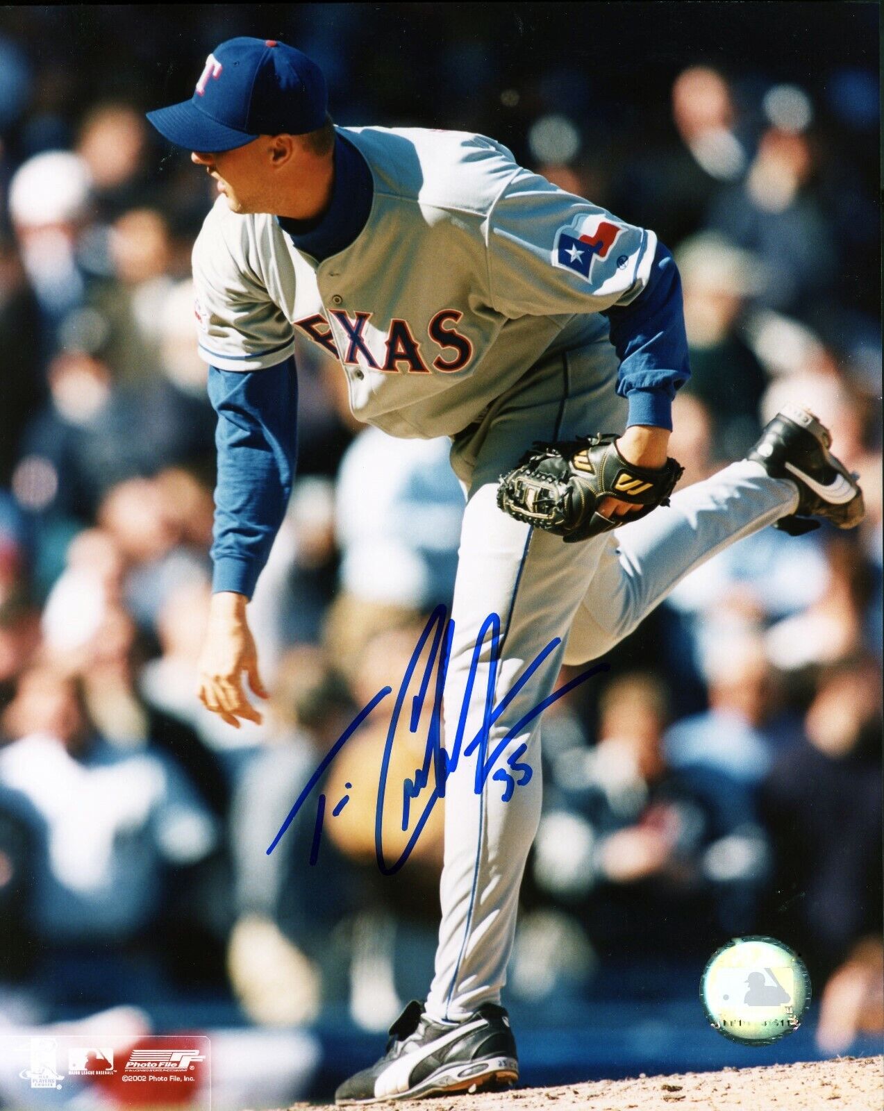 Tim Crabtree Autographed 8x10 Texas Rangers #2