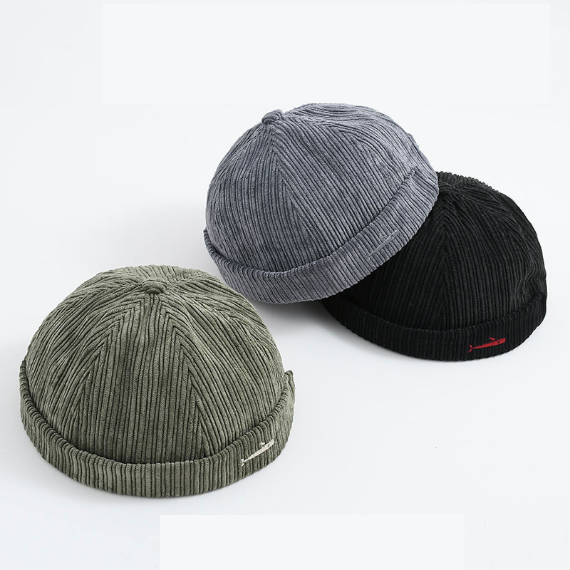 Embroidered Vintage Corduroy Cap