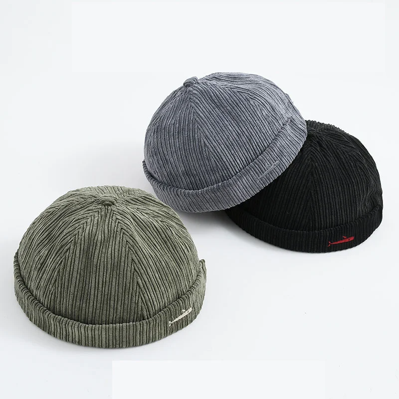 Embroidered Vintage Corduroy Cap