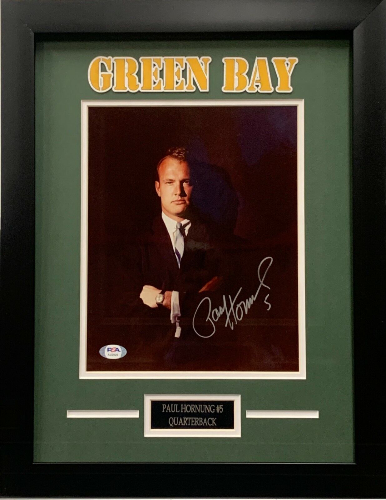 Paul Hornung autographed signed framed 8x10 Photo Poster painting NFL Green Bay Packers PSA COA