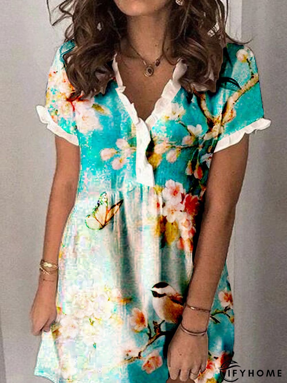 Floral animal print dress | IFYHOME