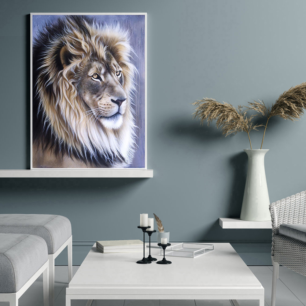 

(Multi-Size) Lion - Round/Square Drill Diamond Painting - 30*40CM, Square diamond 40*50cm, 501 Original