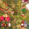 9pcs DIY Double-Sided Rhinestone Acrylic Diamond Painting Christmas Tree Pendant(Christmas)