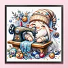 Sewing Machine Gnome-18CT Stamped Cross Stitch 30*30cm/11.81*11.81in